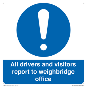 All drivers and visitors report to weighbridge office